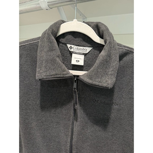 Columbia Men's Fleece Vest Grey Size Medium‎ Charcoal - Picture 2 of 4